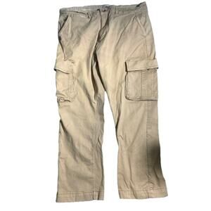 JACHS Khaki Cargo Pants Men’s 38x30 — Casual Utility, Pockets, Outdoor Wear